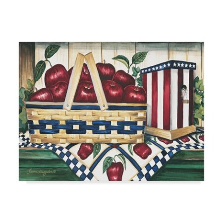 Laurie Korsgaden 'Apple Basket 3' Canvas Art,35x47